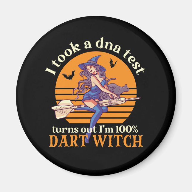 Ich nahm DNA-Test, ich bin Dart Witch Funny Hallow Magnet (Vorne)