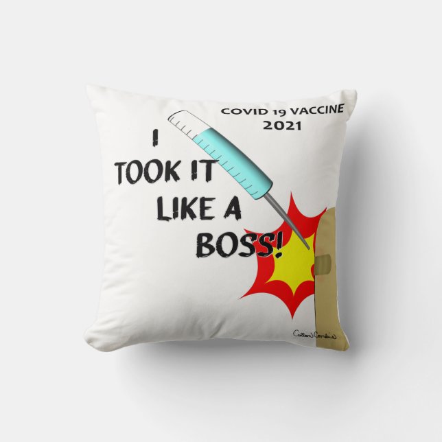 Ich nahm es wie ein Boss - Impfstoff 2021 - Versio Kissen (Vorderseite)