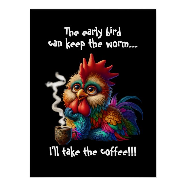 Ich nehme den Kaffee Poster (Vorderseite)