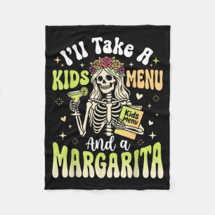 Ich nehme ein Kindermenü und einen Margarita Fleecedecke