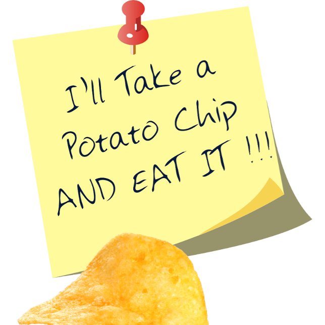 Ich nehme einen KartoffelChip und esse ihn!!! Zweifarbige Tasse (Von Creator hochgeladen)