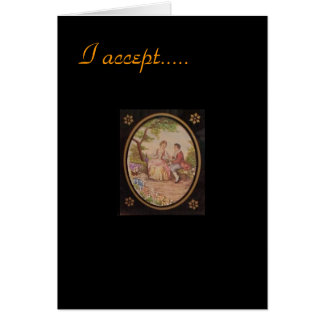 Ich nehme Ihre Heirat-Antrag-Karte an