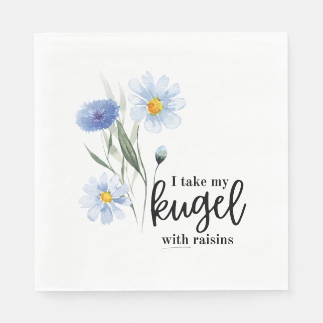 Ich nehme meinen Kugel mit Raisins Serviette (Vorderseite)