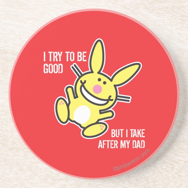 Ich nehme nach meinem Vater Sandstein Untersetzer (Vorne)