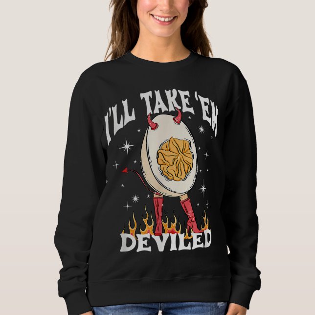 Ich nehme sie als geweihte Ei-Kostüm-Knöchel Sweatshirt (Vorderseite)