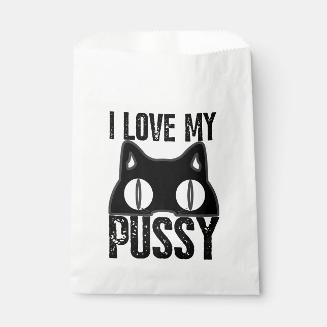 Ich nenne Bootschild Black Cat Halloween Ghost Fun Geschenktütchen (Vorderseite)