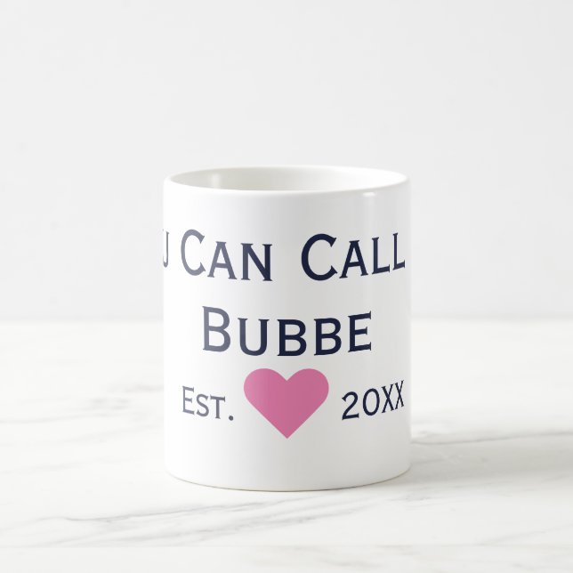 Ich nenne Bubbe Navy & Pink Coffee Tasse (Mittel)