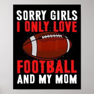 Ich nur Liebe Fußball und meine Mama Valentinstag Poster