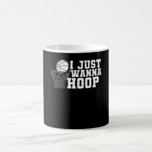 Ich nur Wanna Hoop   Basketball-Design Kaffeetasse