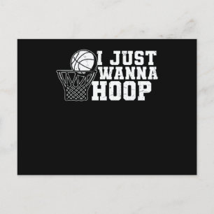 Ich nur Wanna Hoop Basketball-Design Postkarte