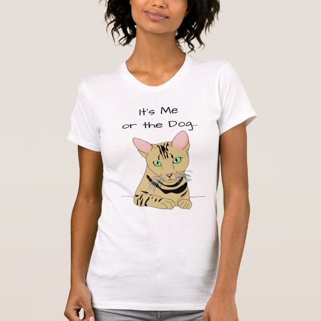 Ich oder die Katze, Bye Fido, Funny Cat Shirt (Vorderseite)