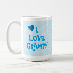 Ich (oder WIR) liebe Opa mit blauem Herzen Kaffeetasse