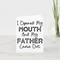 Ich öffnete meinen Mund und mein Vater kam aus dem