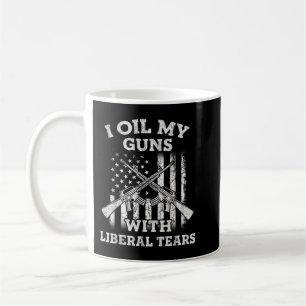 Ich öle meine Waffen mit liberalen Tränen Vintage- Kaffeetasse