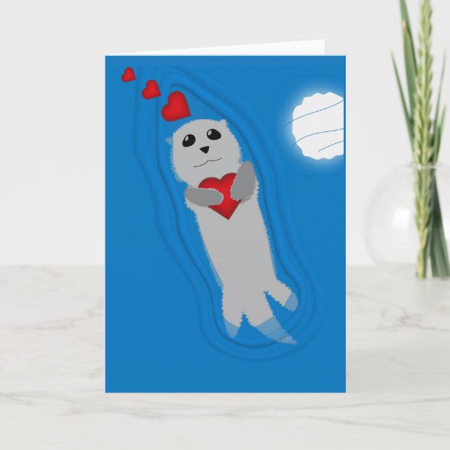 Ich Otter-lich Liebe dich Karte (Vorderseite)