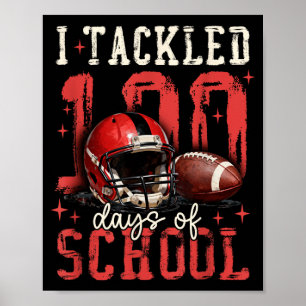 Ich packte 100 Tage Schul-Fußball-Männer-Junge-Kin Poster