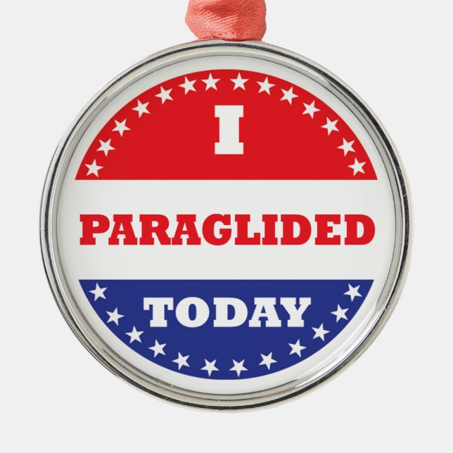 Ich paragliere heute ornament aus metall (Vorne)