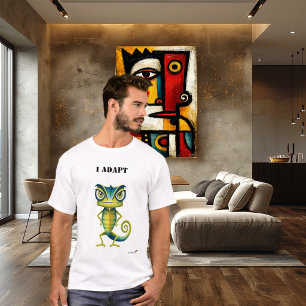 Ich passe lustiges Chamäleon-T-Shirt an T-Shirt