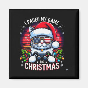 Ich pausierte mein Spiel für Weihnachten Coole Kat Magnet