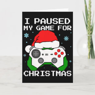Ich pausierte mein Spiel für Weihnachten Retro Gam Karte