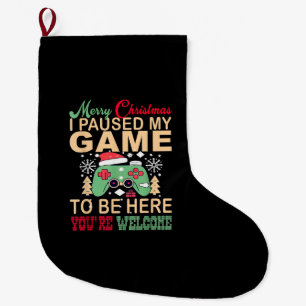 Ich pausierte mein Spiel, um hier zu Weihnachten z Großer Weihnachtsstrumpf