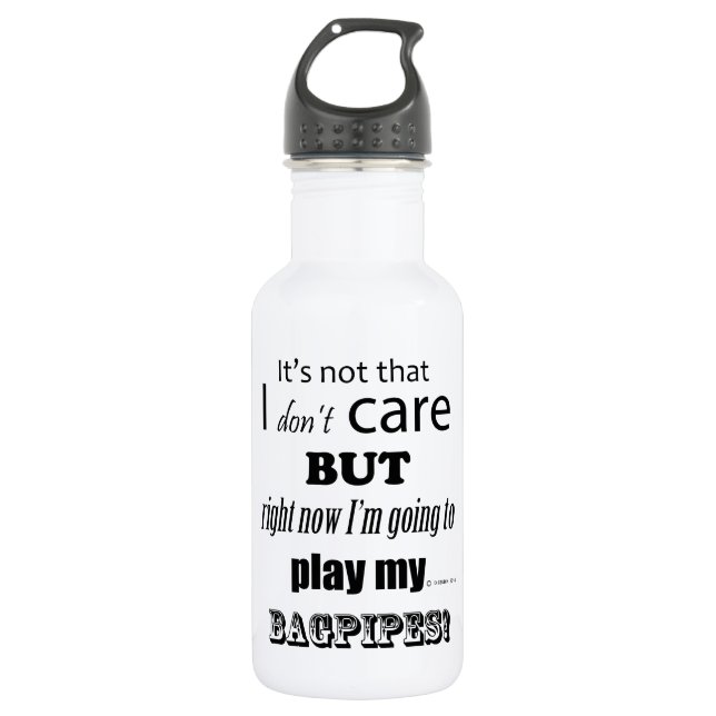 Ich pflege Bagpipe Trinkflasche (Vorderseite)