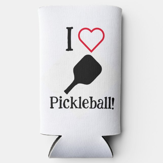 Ich ❤️ Pickleball! Selters Dosenkühler (Vorderseite)