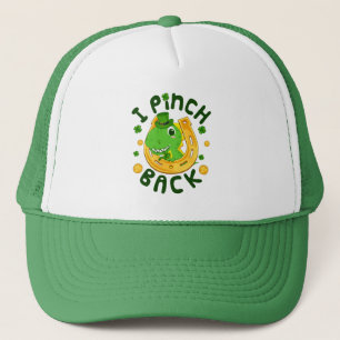 Ich pinch Zurück Funny St Patrick's Day Dinosaurie Truckerkappe