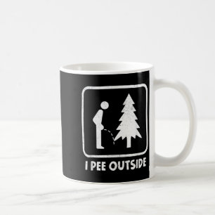 Ich pinkel draußen Camping Humor Junge Schild Camp Kaffeetasse