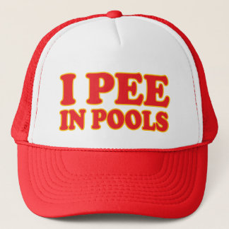 Ich pinkle in Pools lustiges Schwimmen Sommerferie Truckerkappe