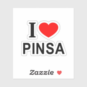 ICH ❤️ PINSA I LOVE PINSA I HEART PINSA Vinyl Aufkleber