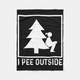 Ich Pipi Außerhalb Mädchen Schild Lustig Camping W Fleecedecke