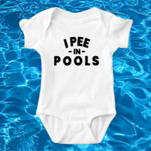 Ich pisse in Pools Funny Baby Bodysuit Baby Strampler