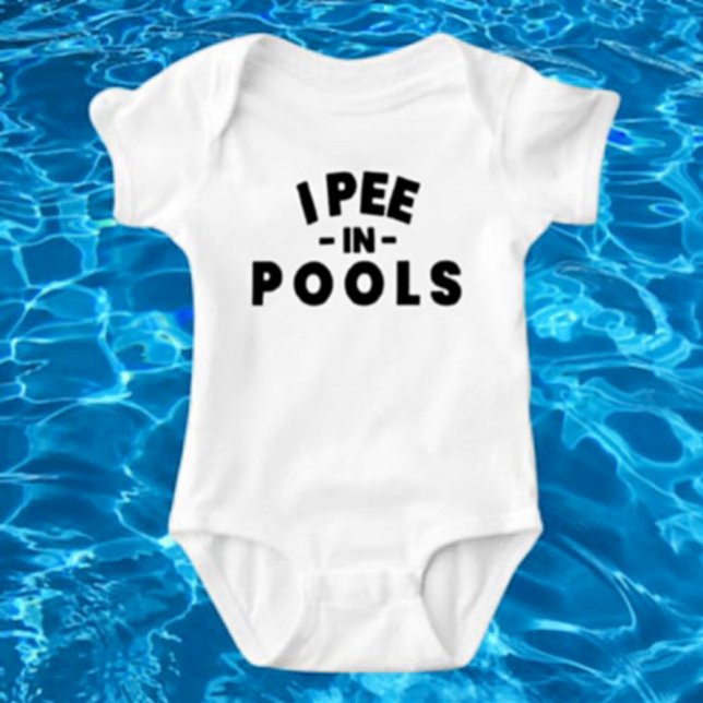 Ich pisse in Pools Funny Baby Bodysuit Strampler (Von Creator hochgeladen)