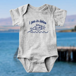 Ich pisse in Seen Funny Baby Bodysuit Baby Strampler