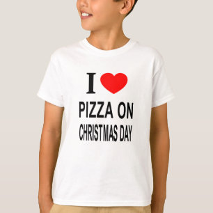 ICH ❤️ PIZZA AM CHRISTMAS TAG I LIEBE PIZZA AUF CH T-Shirt