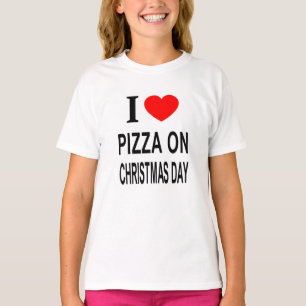 Ich ❤️ PIZZA AN WEIHNACHTEN ICH LIEBE PIZZA AN WEI T-Shirt