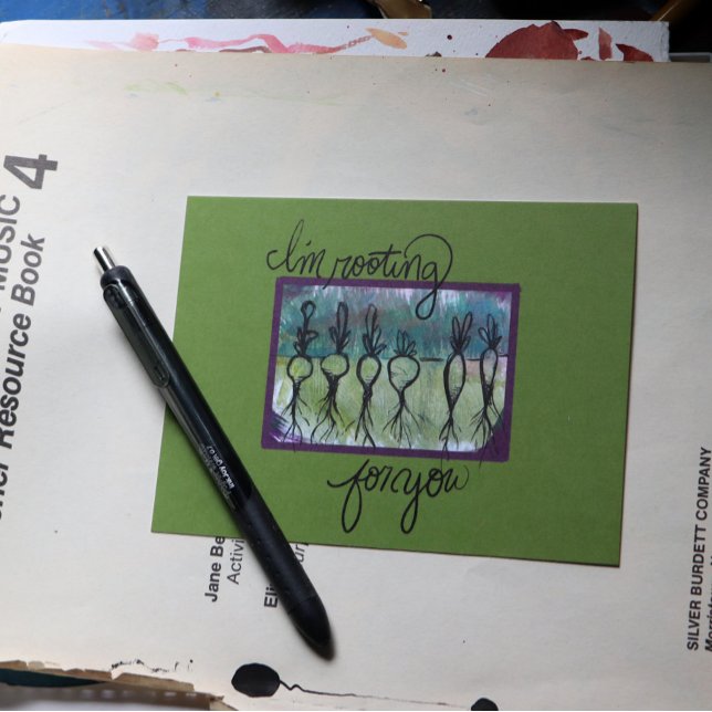 Ich plädiere für Wurzelgemüse Postkarte (Von Creator hochgeladen)