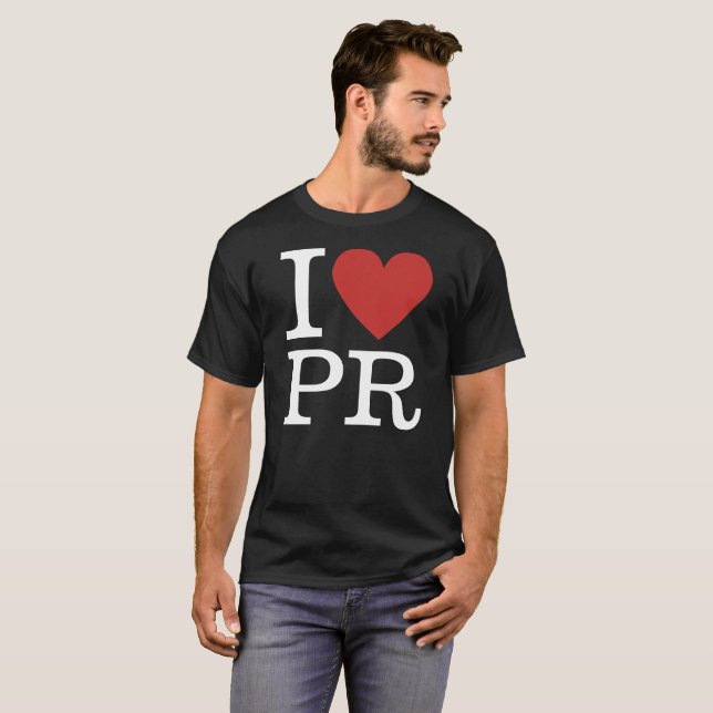 Ich ❤️ PR für PR-Mitarbeiter CUSTOM Men's T-Shirt (Vorne ganz)
