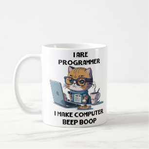 Ich programmiere Cat Beep Boop Katzenprogrammierer Kaffeetasse