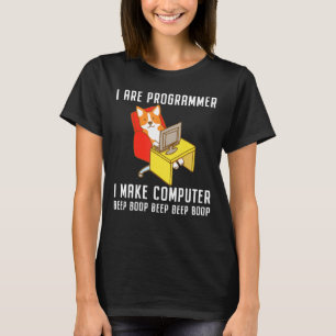 Ich programmiere Coding Nerd Corgi Dog T-Shirt