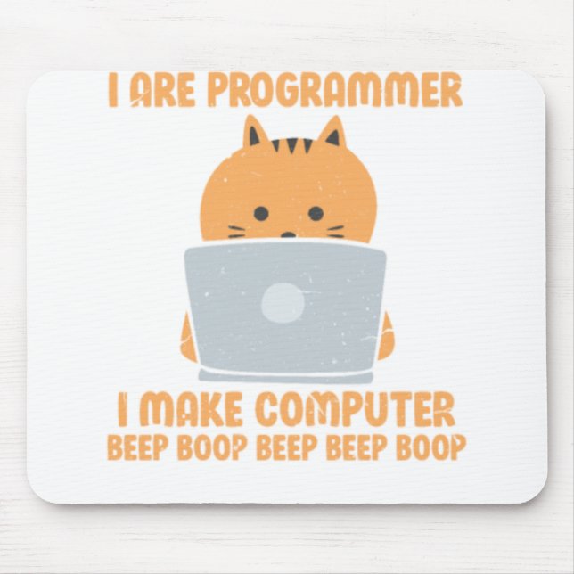 Ich programmiere Computer-Piep-Piep.pn Mousepad (Vorne)