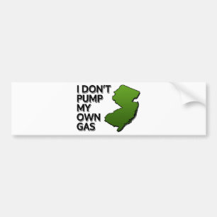 Ich pumpen mein eigenes Gas nicht Autoaufkleber