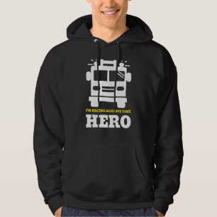 Ich rase gegen die Zeit Held Feuerwehrauto Feuerwe Hoodie