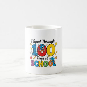 Ich raste durch 100 Schultage Jungen Gamer  Kaffeetasse