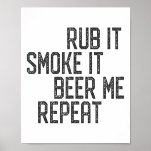 Ich raube meine Grillen "Smoker Grillmaster Beer M Poster