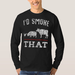 Ich rauche das Fleisch, das barbeque Ansammlung fü T-Shirt