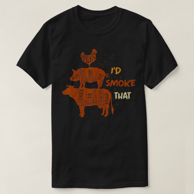 Ich rauche das Grill 1 T-Shirt (Design vorne)