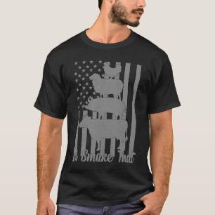 Ich rauche das Grillen, das ich die US-Flagge rauc T-Shirt