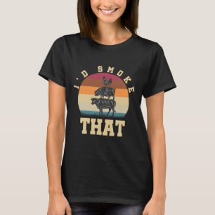 Ich rauche das lustig gerauchte Schweinefleisch Lo T-Shirt